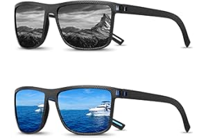 Salfboy Polarized Sunglasses for Men UV Protection Sun Glasses Lightweight Rectangular Sunglasses Eyewear for Fishing Driving