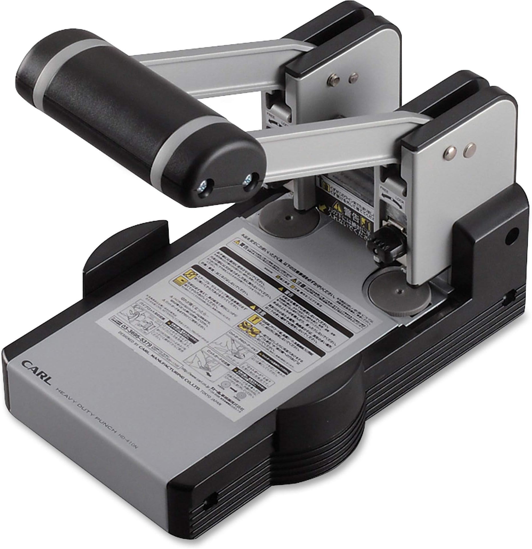 Carl 100-Sheet Heavy-Duty XHC-2100 Two-Hole Punch, Blue/Gray