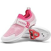 Vicogn Mens Womens Indoor Cycling Shoes Compatible with Peloton Bike Pre-Installed with Look Delta Cleats Clip in Outdoor Road Bike Shoes
