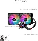 ASUS ROG STRIX LC II 280 ARGB All-in-One Liquid CPU Cooler 14cm Black view 2
