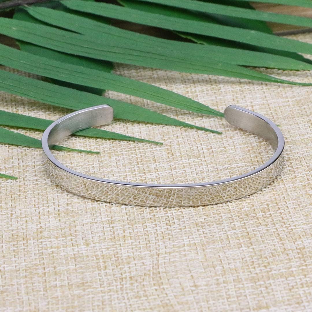 Joycuff Kind Heart Fierce Mind Brave Spirit Bracelet Empowering Gifts for Women Teen Girl Sister Wife Mom Friend Mantra Cuff Bangle: Jewelry