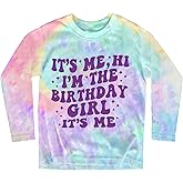 YHHR Birthday Girl Shirt Bday Long Sleeves Tee For Toddler Its Me Hi Im The Birthday Girl Cute Graphic Top 4-10 Years