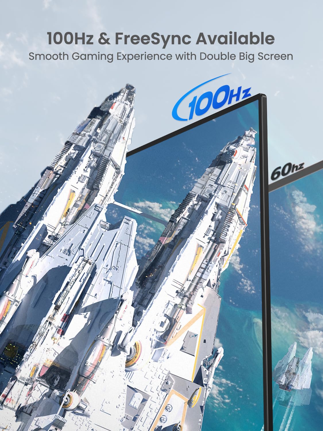 EPORMOT Portable Dual Monitor 23.8" 100Hz FHD 1080P