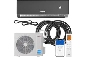 TOSOT 12,000 BTU 24.5 SEER2, Energy Star Mini-Split Air Conditioner and Heating, WiFi-Enabled Ductless Inverter AC Unit, Supports ERV System Add-On, 110-120V, Aoraki Series, Black