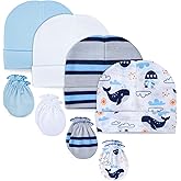 RATIVE Baby Mittens No Scratch Organic Cotton for Newborn 0-6 Months | Baby Essentials Must-Haves for Boys & Girls