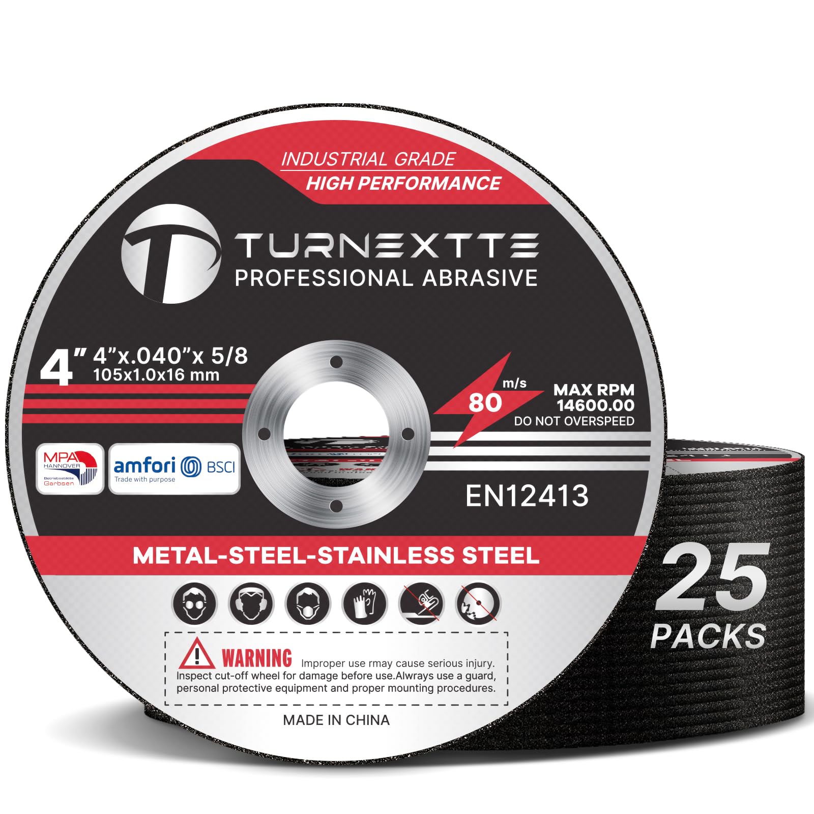 Turnextte 25 Pcs 4 inch Cut Off Wheels for Angle Grinder, 4
