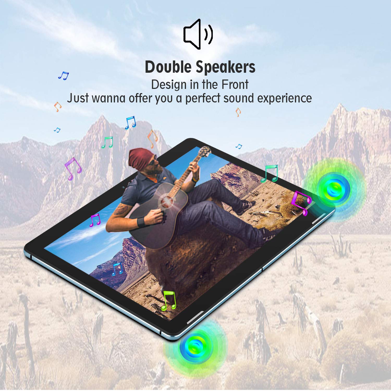 Winnovo T10 Tablet 10 inch Android 9.0 PC, 3GB RAM, 32GB Storage, Metal Frame, Dual Speaker, 5G WiFi, IPS Touchscreen, HDMI, GPS, Support Netflix, Play Store, CNN (Blue)