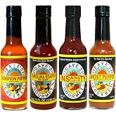 Dave&rsquo;s Gourmet Insanity Super Hot Sauce Variety 4-Pack - Carolina Reaper, Ghost Pepper, Scorpion &amp; Insanity - Extreme Heat, Bold Flavor - Vegan, Gluten-Free, No Preservatives - 5oz Bottles