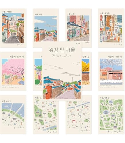 Amazon.com : xtvinvm Seoul South Korea Travel Postcards from