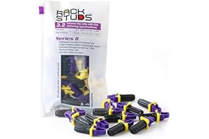 RACKSTUDS P20 Rack Mount II - Rack Screws for Server Rack Rails 19" Square Punched Vertical Rails, Perfect Cage Nut Replacement, Rack Nuts, Rack Studs Rack Mount Screws - Purple 3.2mm/0.126" 20-Pack