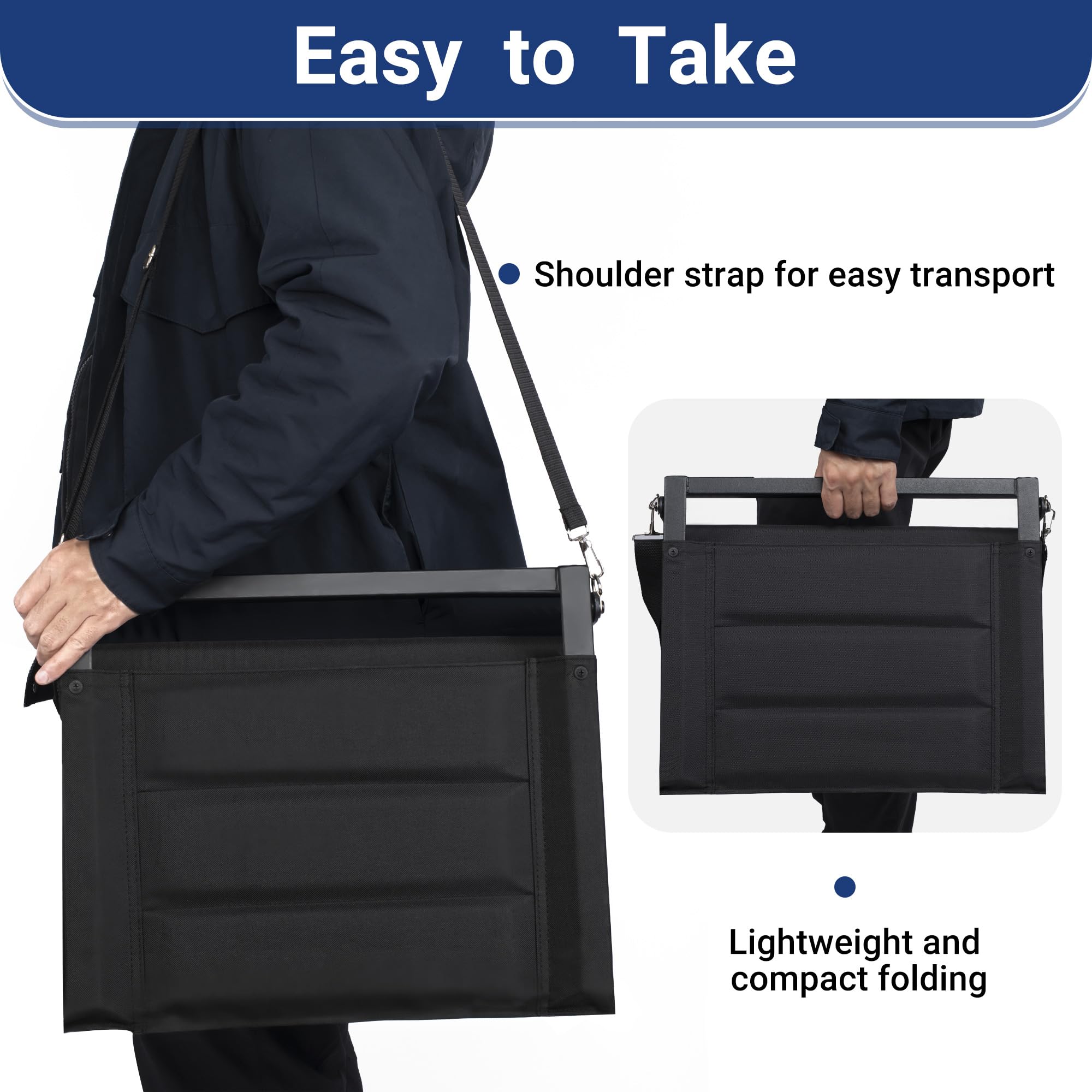 Stadium Seats for Bleachers with Back Support, Portable Bleacher Seats with Thick Padded Cushion and Shoulder Strap, Wide Stadium Seat Chair Includes Hooks, Cup Holder and Side Pocket
