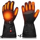 Heated Gloves for Men Women, Heated Work Glove Waterproof Electric Heating Ski Gloves Rechargeable 7.4V Battery Wear-Resistant Leather Warm Glove Touchscreen for Outdoor Work Motorcycle Snowboard