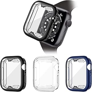 ZEBRE 3 Pack Screen Protector Compatible with Apple Watch SE/Series 6 / Series 5 / Series 4 40mm, Soft TPU Full Coverage Protective Case Cover Compatible with iWatch Series SE/6/5/4
