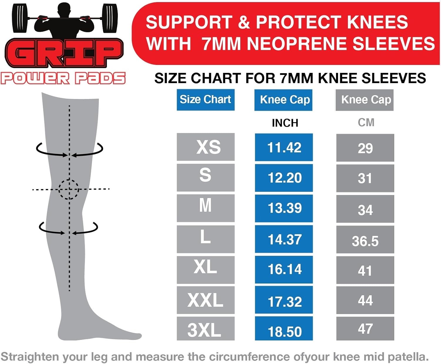 Knee Sleeves (SOLD AS A PAIR of 2) for Cross Training Squats Weightlifting Basketball Compression Braces 7mm Neoprene: Clothing