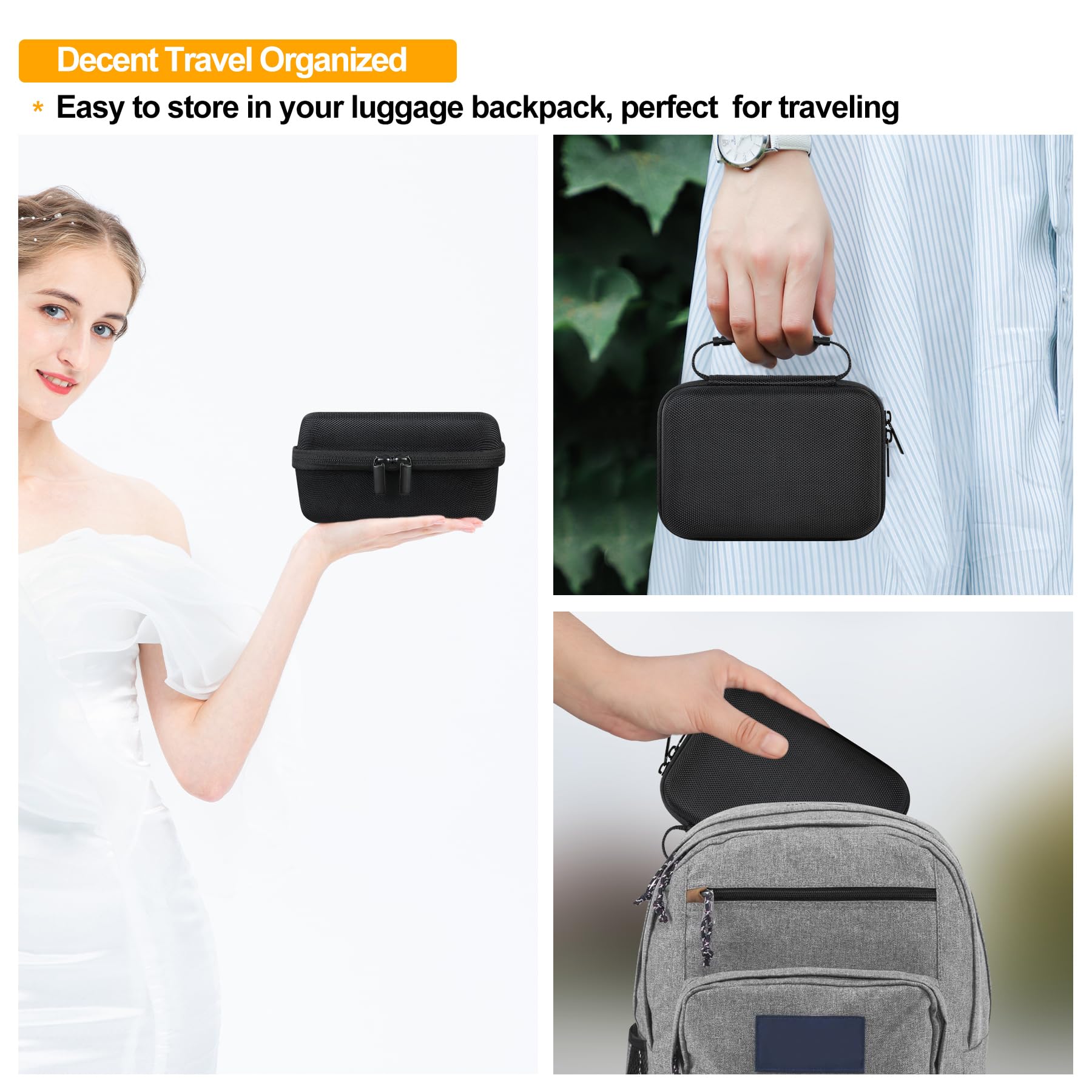 Elonbo Carrying Case for OMRON Evolv Bluetooth Wireless Upper Arm Blood Pressure Monitor, OMRON Evolv BP7000 Portable One-Piece BP Monitor Storage Holder, Black