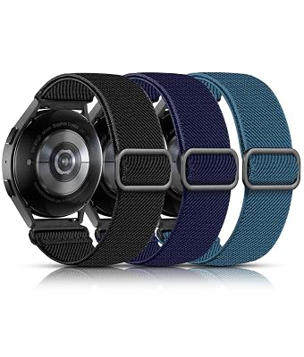 Lerobo Elastic Bands Compatible with Samsung Galaxy Watch 7/6/5/4 40mm 44mm/Watch 6 Classic 43mm 47mm/Watch 5 Pro 45mm/Watch 4 Classic/Active 2/FE,20mm Soft Breathable Sport Band for Galaxy Watch 4