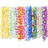 Oudome 36 Pcs Leis for Luau Party Decorations, Hawaiian Leis Party Favors,Hawaiian Party Decorations,Colorful Flower Necklace, Luau Party Favors Supplies,Tropical Summer Beach Theme Decor(3 Dozen)