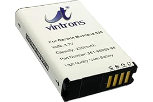 VI VINTRONS VINTRONS 2200mAh Battery Replacement for Garmin Montana 600, Montana 650, Montana 680,