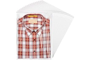 Cellophane Bags, 100 Pcs Resealable Clear Poly Bags for Clothes, Shirt Bag, Decorative Wrappers, Party Favors & Artwork, Self
