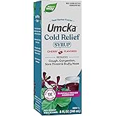 Nature's Way Umcka Cold Relief Syrup, Shortens Duration & Reduces Severity, Multi-Symptom Cold Relief, Homeopathic, Phenylephrine Free, Non-Drowsy, Cherry Flavored, 8 Fl Oz (Packaging May Vary)