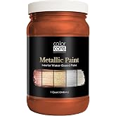 COLOR CARE Metallic Paint &ndash; Satin Copper, 1 Quart (Pack of 1) | Water-Based Low-Odor Paint for Walls, Fixtures, Furniture, D&eacute;cor, Accents &amp; Crafts