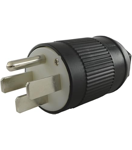 Amazon.com: Hubbell Enchufe HBL9452C, ángulo, 3 polos, 4 cables
