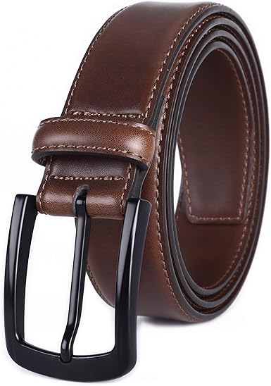 mens formal black leather belt