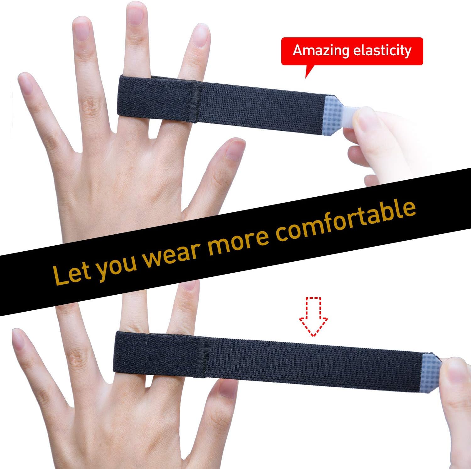 Sumifun Elasticity Toe Splint, 4 Packs of Toe Wraps for Broken Toe Curled toe, Hammer toe - Image 4