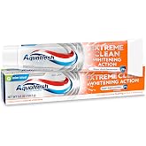 Aquafresh Extreme Clean Whitening Action Fluoride Toothpaste, 5.6 oz | For Cavity Protection, Whitens Teeth, 24 Hour Sugar Acid Protection, Mint Blast, Lasting Fresh Mint Flavor