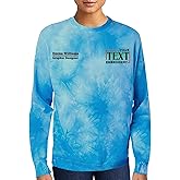 TEEAMORE Personalized Embroidered Tie Dye Sweatshirt Add Your Own Embroidery Text Monogram Unisex Adult Sweatshirts
