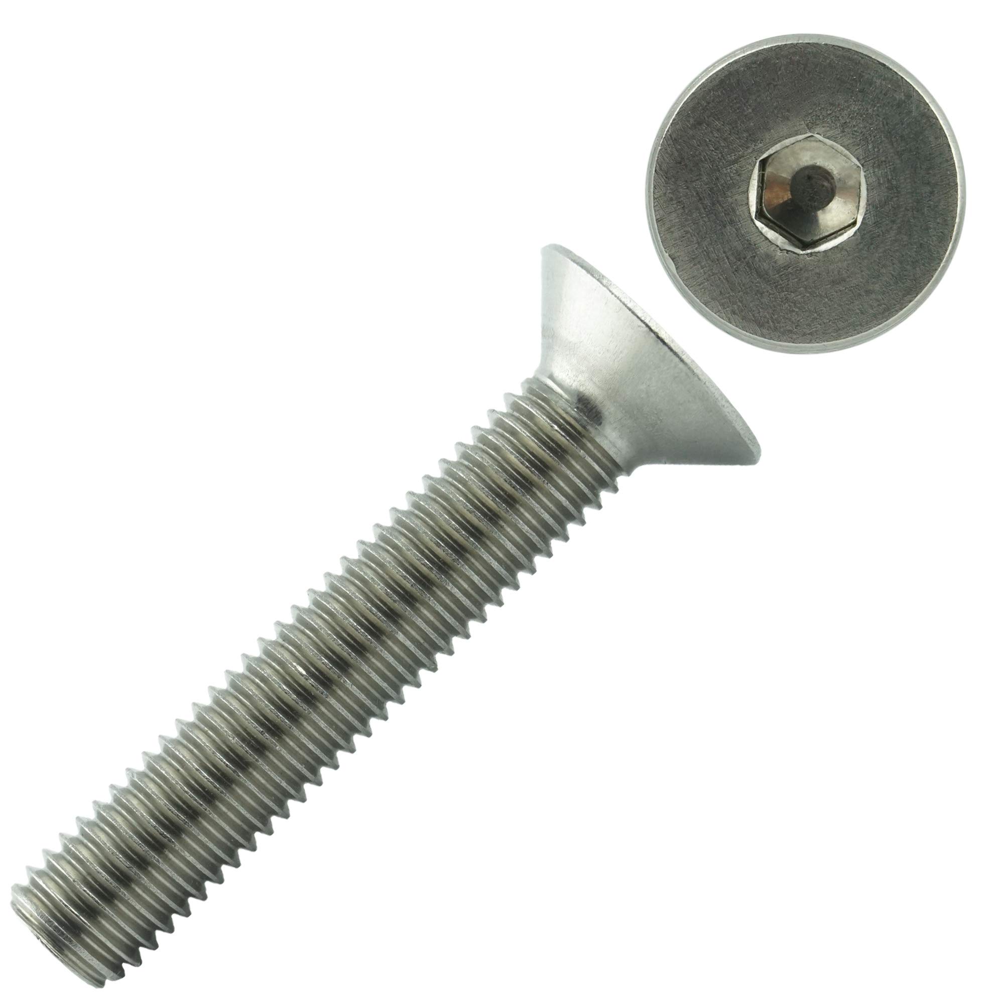 Eisenwaren2000 | M8 x 20 mm Countersunk Screws with Hexagon Socket (Pack of 20) - DIN 7991 - ISO 10642 Countersunk Head Screws - Threaded Screws - Full Thread - Stainless Steel A2 V2A - Rustproof