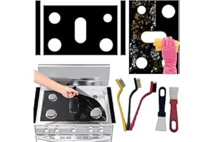 MACMIA Cleaning?It's just that simple!Stove top covers for gas burners,High temperature resistant and easy to clean for 5 burner gas stove protectors,stove guard for gas stoves.Black
