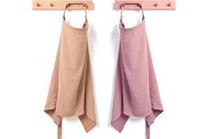 RTMOK Nursing Cover with Wire Hoop，Nursing Cover for Baby Breastfeeding，100% Cotton Lightweight and Breathable Nursing Cover，Multi Use Car Seat Stroller Cover