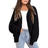 EliteLand Girls Open Front Cardigan Sweater Kids Causal Long Sleeve Crewneck Knit Outerwear Coat 5-14 Years