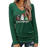 Zeagoo Womens T Shirts Long Sleeve V Neck Basic Tee Casual Loose Fit Soft Fall Tops Outfits 2026 S-XXL