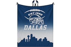 xtvzimke Dallas Blanket, Gifts for Men Women Sports Lovers Throw Blankets, Lightweight Flannel Team Color Blanket for Sofa Bed Decor Fan, 60" X 50"