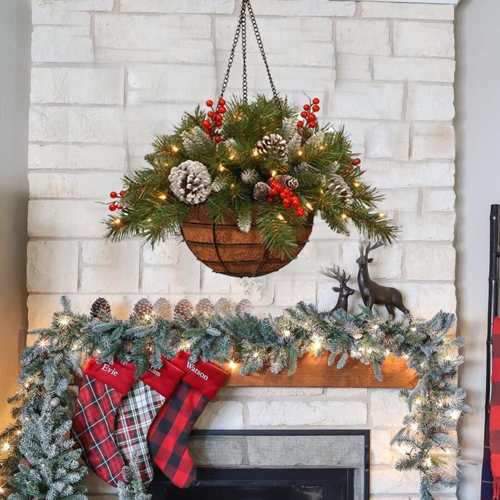 KYKHT Pre-lit Hanging Basket