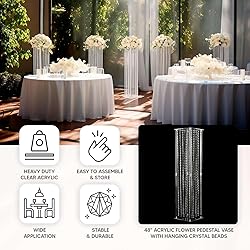 Efavormart 48" Heavy Duty Acrylic Flower Pedestal
