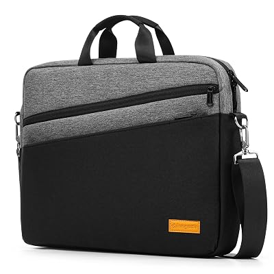 bagasin 15 15.6 16 inch Laptop Computer PC Shoulder Bag Carrying Case, Water-Repellent Fabric Briefcase, Lightweight Toploader, Business Casual or School