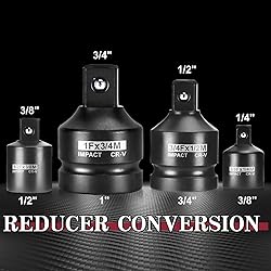 AOBEN 8 Piece Impact Socket Adapter and Reducer