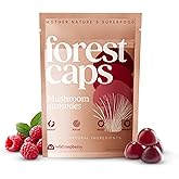 Forest Caps Mushroom Gummies – Lion’s Mane, Reishi & Cordyceps – Focus, Calm & Natural Energy – Organic Fruiting Body Extracts – Vegan, All Natural, Made in USA – 60 Count