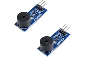 DIYABLES Passive Buzzer Module, 5V Piezoelectric Alarm for Arduino, ESP32, Raspberry Pi, 2 Pieces