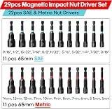 Shall 29Pcs Magnetic Nut Driver Set CR-V Steel Quick-Release Extensions view 2