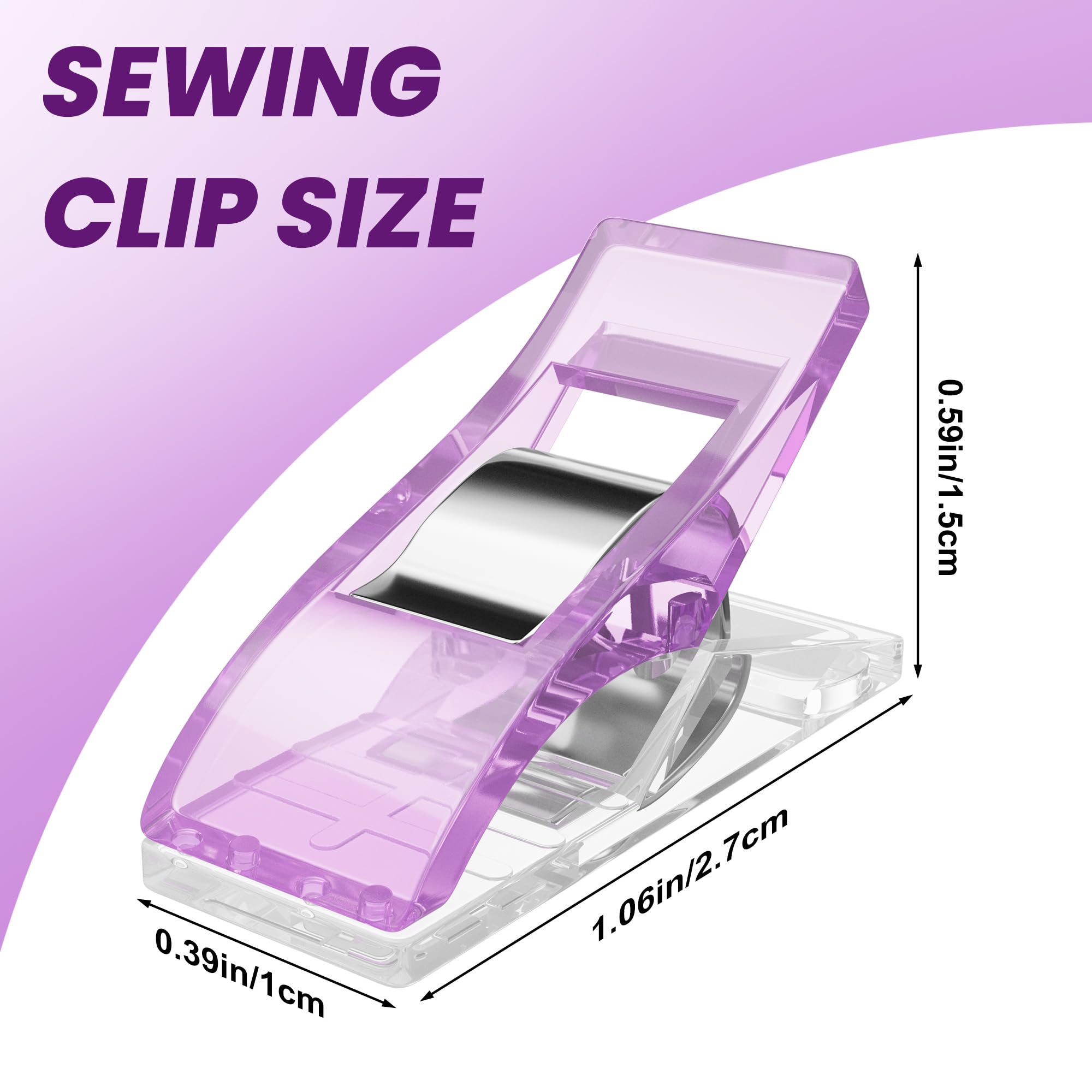 100pcs Sewing Clips Multipurpose Quilt Clip for Fabric Multi-Colored Plastic Sewing Quilting Supplies Craft for Small-Scale Projects and Crafting Tools Accessories