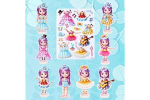 RQMAOY Magnetic Dress Up Dolls Paper Dolls for Girls Ages 4 5 7 8 9 10, Princess Magnetic Paper Dolls - Christmas Birthday Easter Gift for Daughter Granddaughter