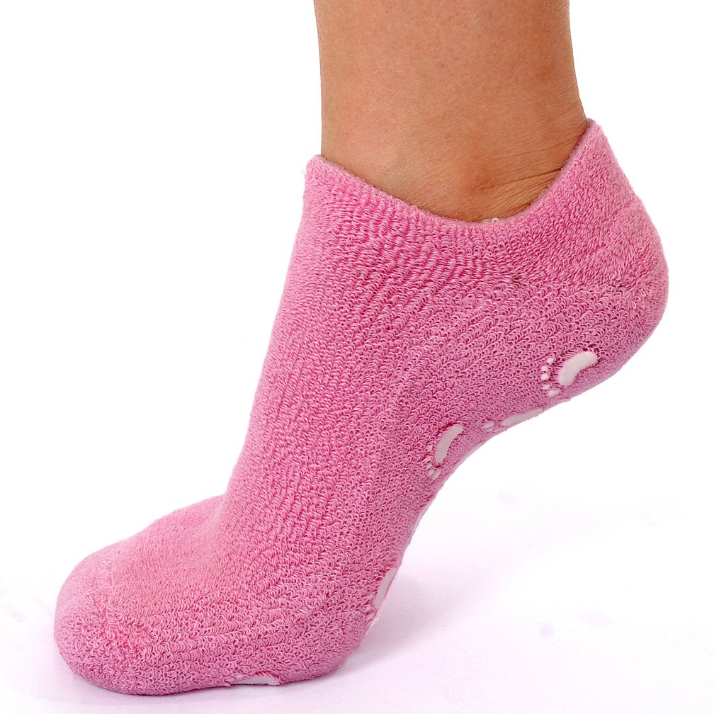 EMILYSTORES Green Moisturize Soften Repair Cracked Skin Moisturizing Treatment Full Gel Jojoba Oil Vitamin E Spa Socks 1Pair : Beauty