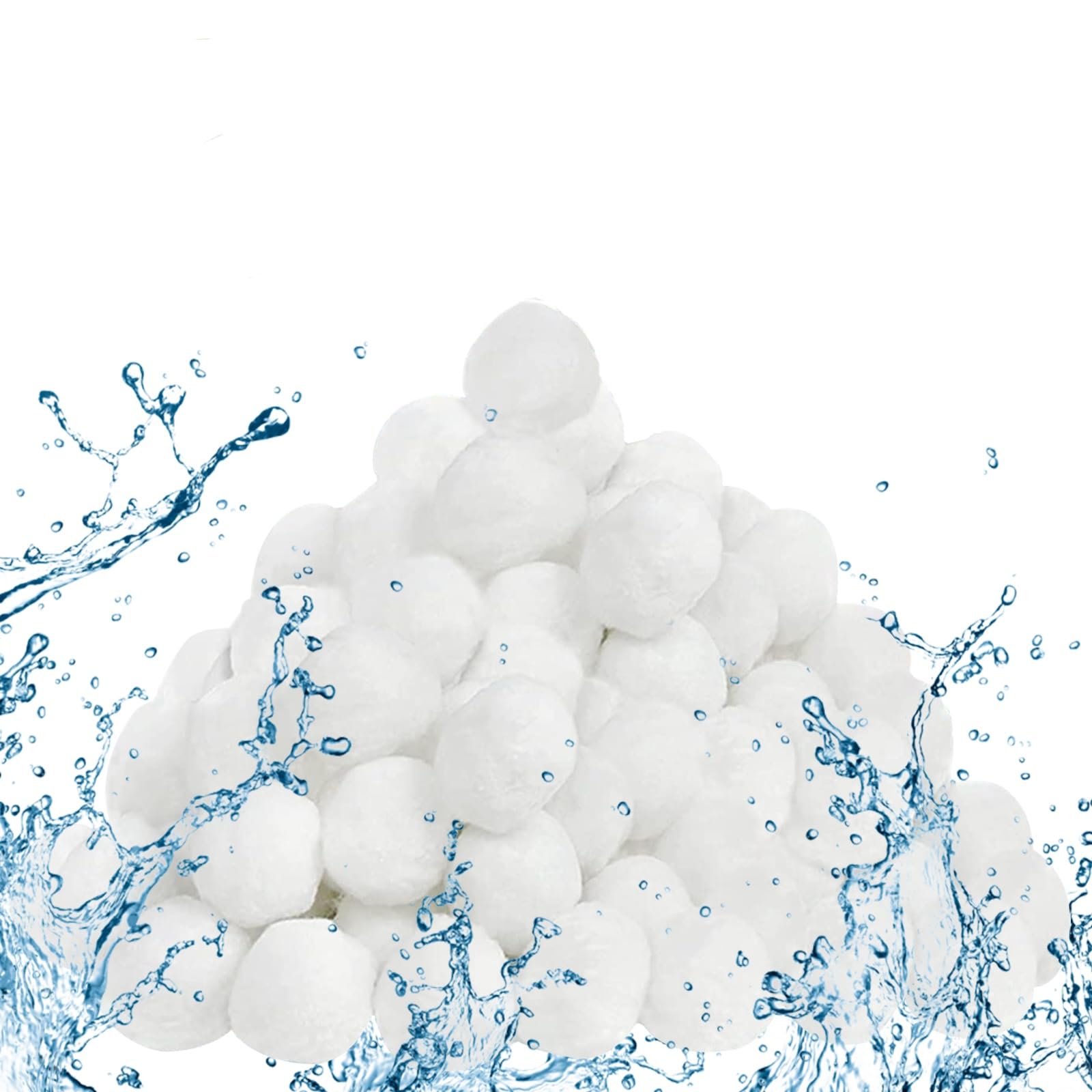 Photo 1 of 3.1lbs Pool Filter Balls for Sand Filter, Upgrade Pool Filter Media Balls for Swimming Pool Pump, Lightweight Reusable Eco-Friendly Fiber Filters Ball Replace 100 lbs Pool Filter Sand (3.1, Pounds)