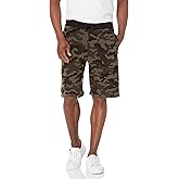 Southpole Mens Basic Cotton Fleece & Jersey Shorts, Inseam 10", Drawstring