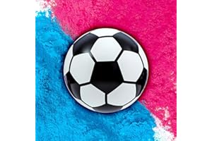 Gender Reveal Soccer Ball with Pink and Blue Powder