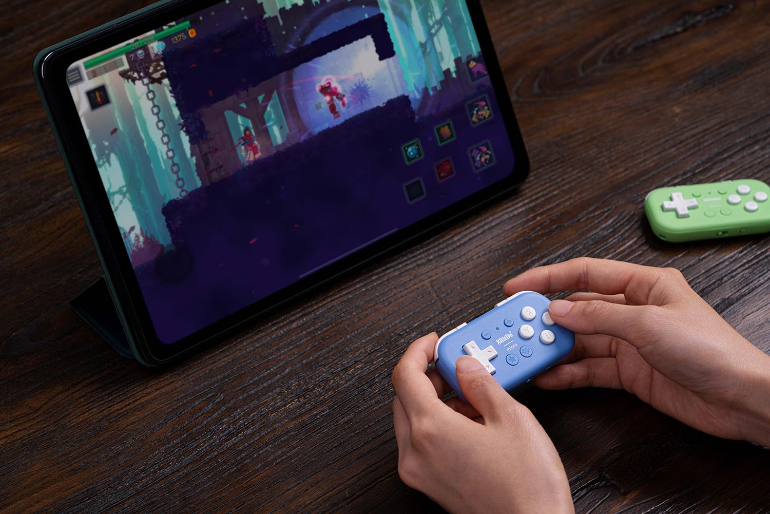 8Bitdo Micro Bluetooth Gamepad Pocket-sized Mini Controller for Switch, Android, and Raspberry Pi, Support Keyboard Mode (Blue) 9